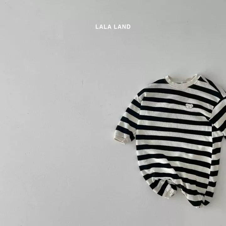 Lalaland - Korean Baby Fashion - #babyboutiqueclothing - Bebe Puppy Stripes Bodysuit - 6