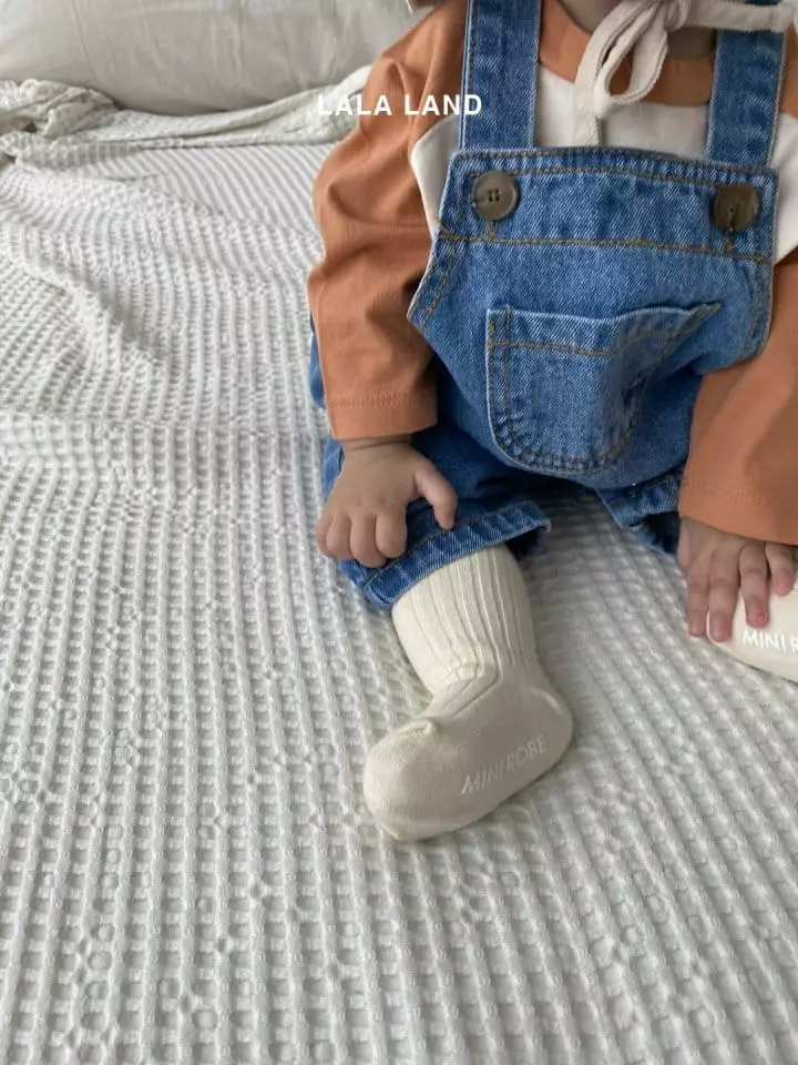 Lalaland - Korean Baby Fashion - #babyclothing - Bebe Denim Dungarees - 9