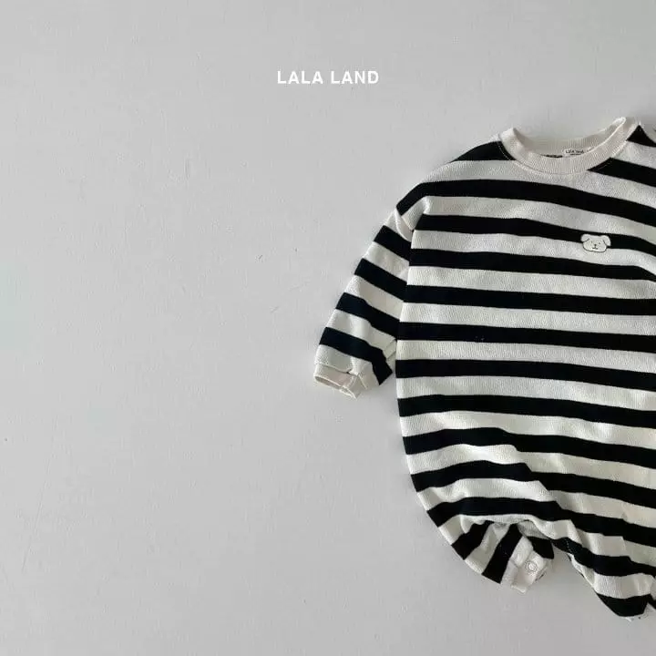 Lalaland - Korean Baby Fashion - #babyclothing - Bebe Puppy Stripes Bodysuit - 7