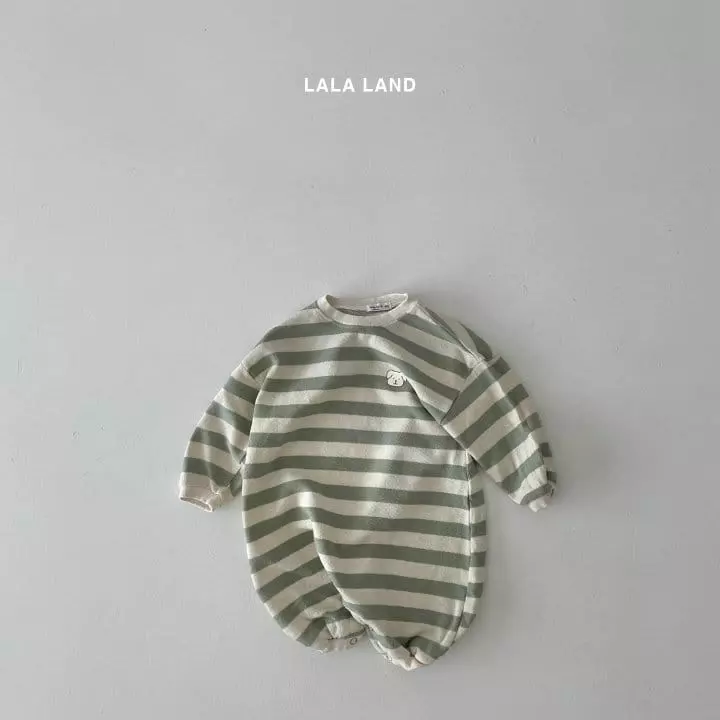 Lalaland - Korean Baby Fashion - #babyfever - Bebe Puppy Stripes Bodysuit - 9