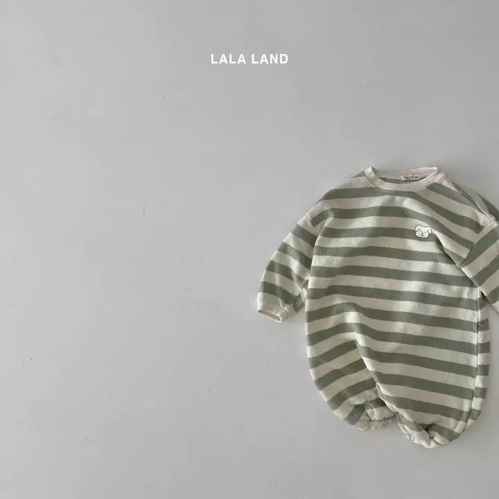 Lalaland - Korean Baby Fashion - #babygirlfashion - Bebe Puppy Stripes Bodysuit - 10