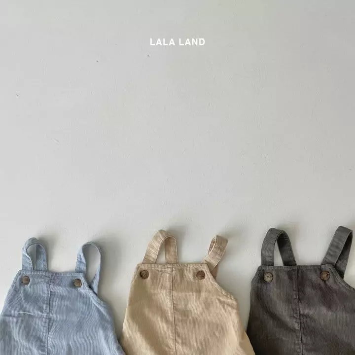 Lalaland - Korean Baby Fashion - #babyootd - Bebe Rib Dungarees