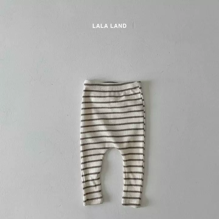 Lalaland - Korean Baby Fashion - #babyootd - Bebe Stripes Leggings - 6