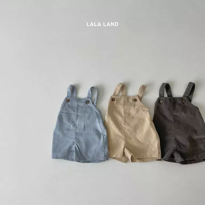Lalaland - Korean Baby Fashion - #babyoutfit - Bebe Rib Dungarees - 2