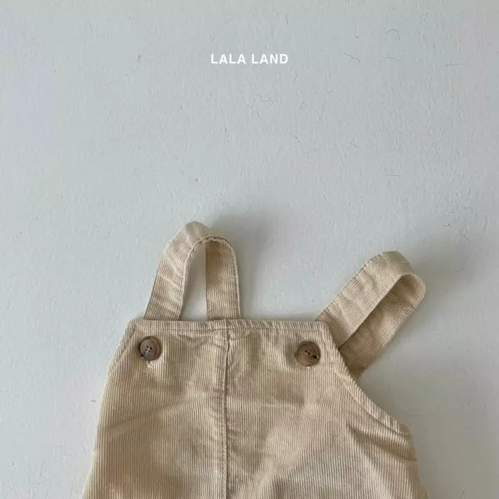 Lalaland - Korean Baby Fashion - #babyoutfit - Bebe Rib Dungarees - 3