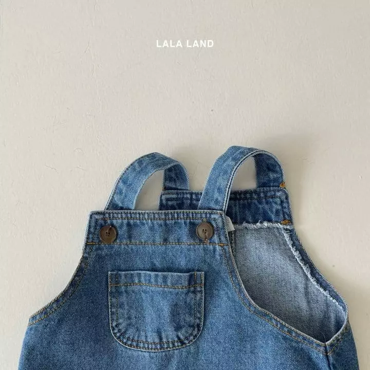 Lalaland - Korean Baby Fashion - #babyoutfit - Bebe Denim Dungarees - 2
