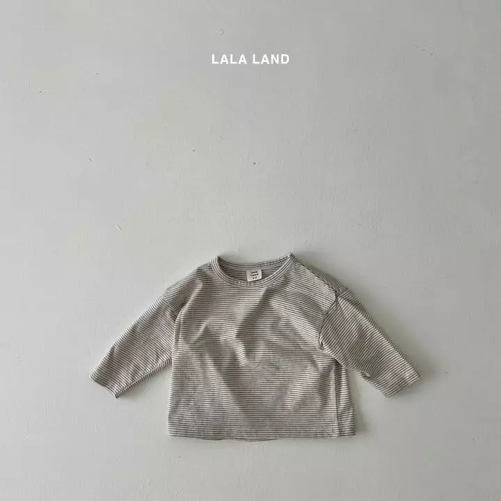 Lalaland - Korean Baby Fashion - #babyootd - Bebe Small Stripes Tee - 4