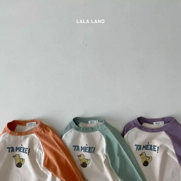 Lalaland - Korean Baby Fashion - #babyoutfit - Bebe Duck Raglan Tee - 2