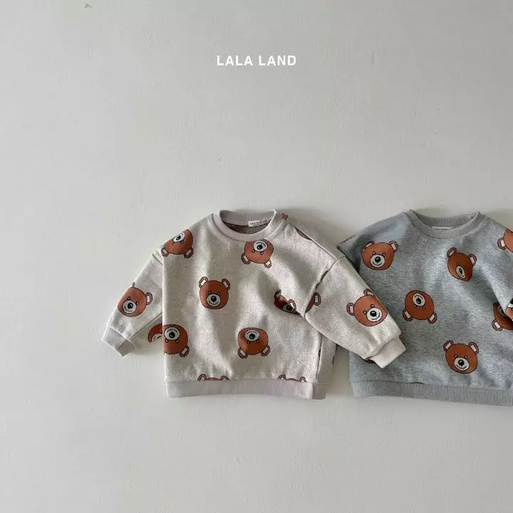 Lalaland - Korean Baby Fashion - #babyoutfit - Bebe Bear Jacquard Sweatshirt