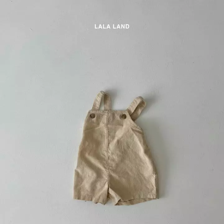 Lalaland - Korean Baby Fashion - #babyoutfit - Bebe Rib Dungarees - 4