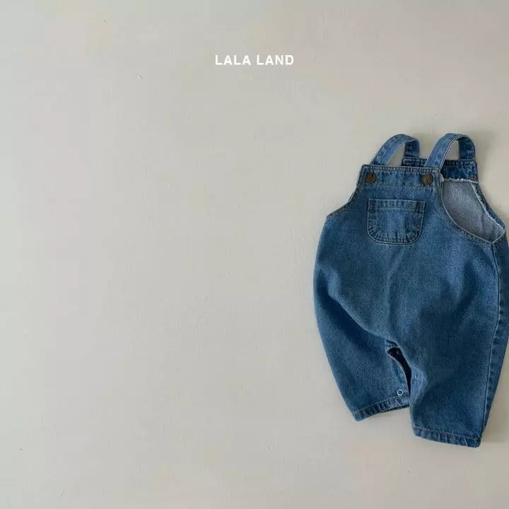 Lalaland - Korean Baby Fashion - #babywear - Bebe Denim Dungarees - 3