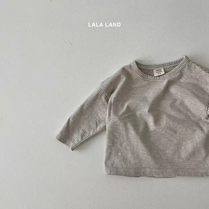 Lalaland - Korean Baby Fashion - #babywear - Bebe Small Stripes Tee - 6