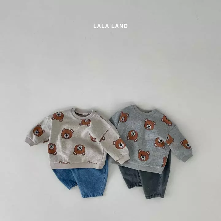 Lalaland - Korean Baby Fashion - #babywear - Bebe Bear Jacquard Sweatshirt - 3