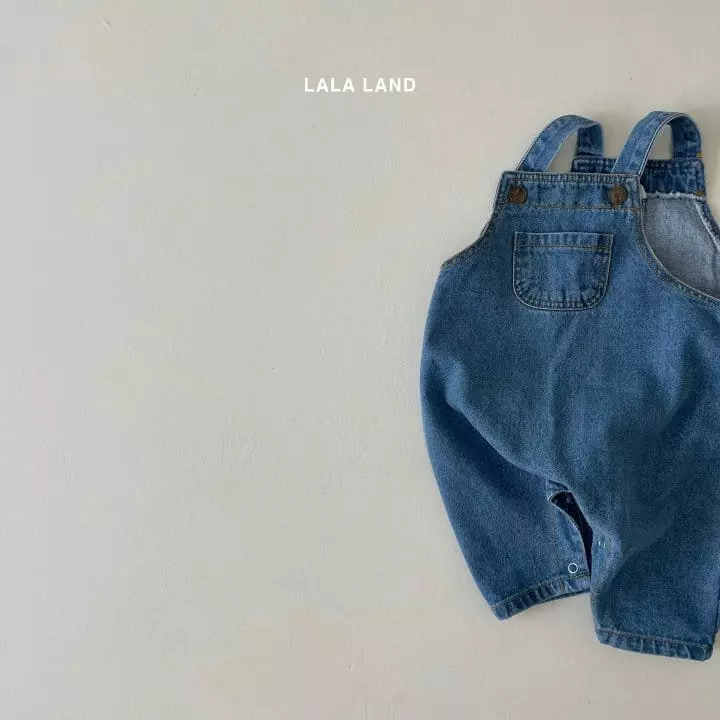 Lalaland - Korean Baby Fashion - #babywear - Bebe Denim Dungarees - 4