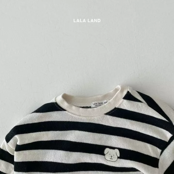 Lalaland - Korean Baby Fashion - #onlinebabyshop - Bebe Puppy Stripes Bodysuit - 4