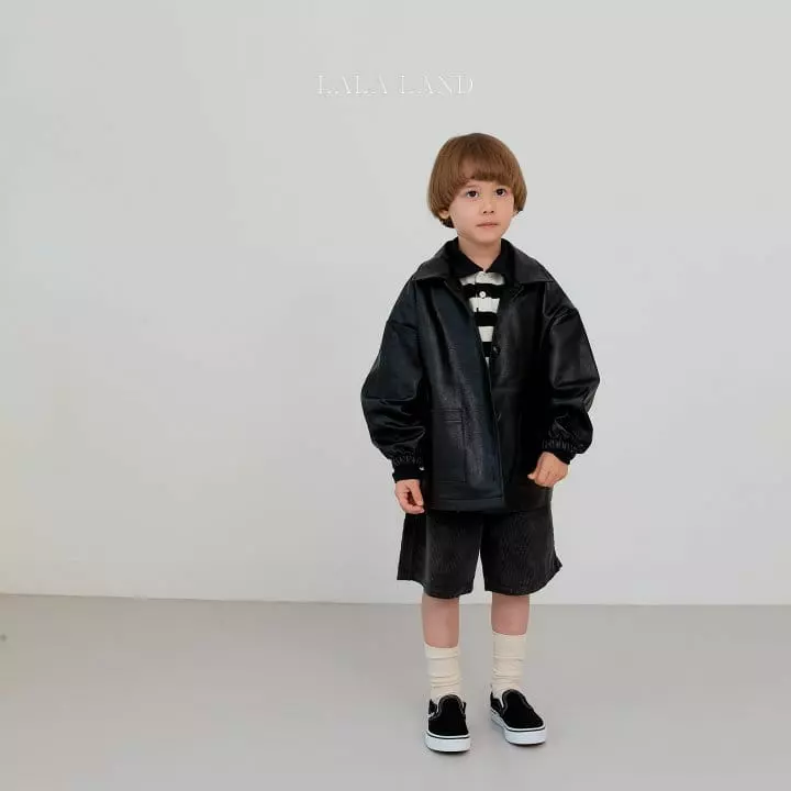 Lalaland - Korean Children Fashion - #Kfashion4kids - Leather Jacket - 9