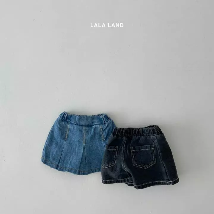 Lalaland - Korean Children Fashion - #Kfashion4kids - Denim Skirt Pants - 2
