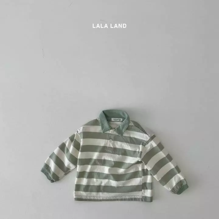 Lalaland - Korean Children Fashion - #kidzfashiontrend - Rugby Collar Tee - 4