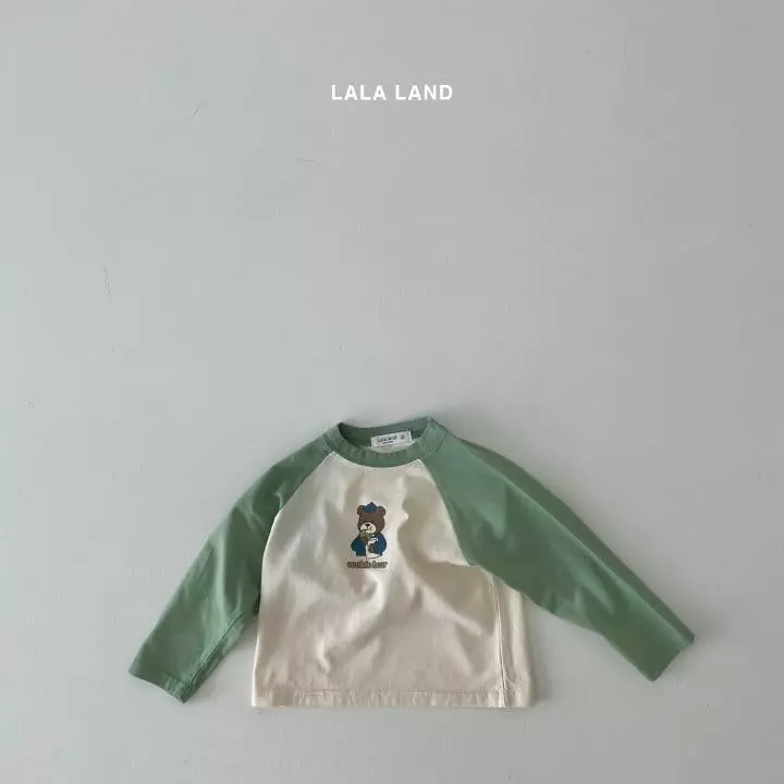 Lalaland - Korean Children Fashion - #childofig - Cookie Bear Raglan Tee - 12