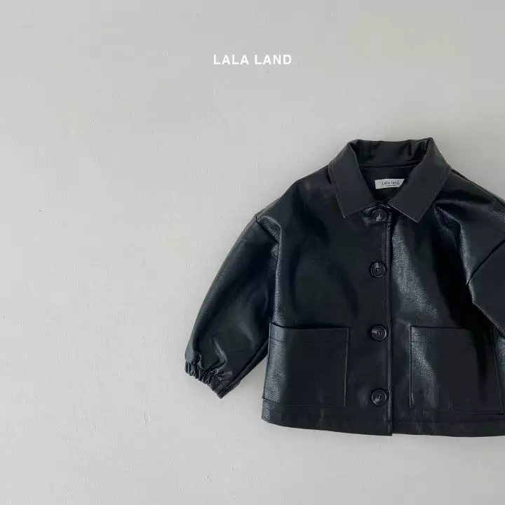 Lalaland - Korean Children Fashion - #childrensboutique - Leather Jacket - 2