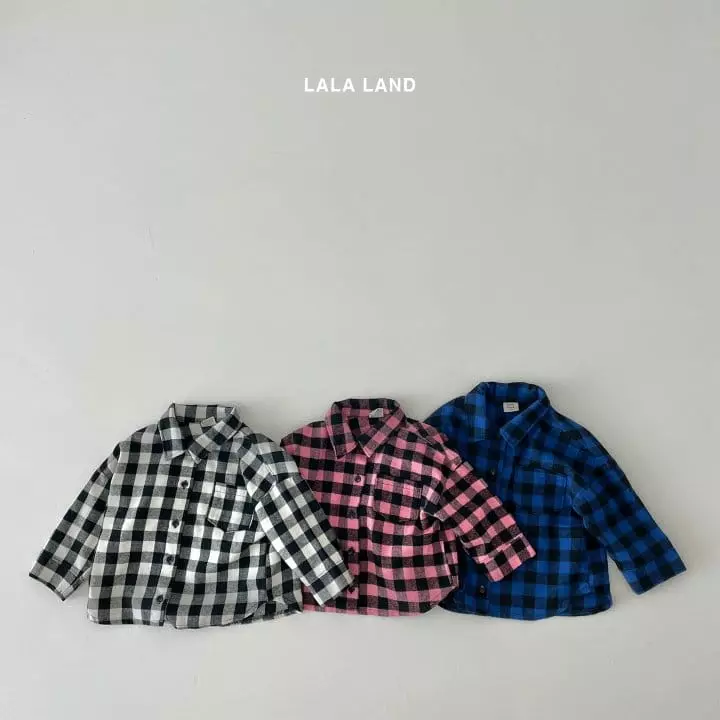 Lalaland - Korean Children Fashion - #designkidswear - Panda Check Shirt