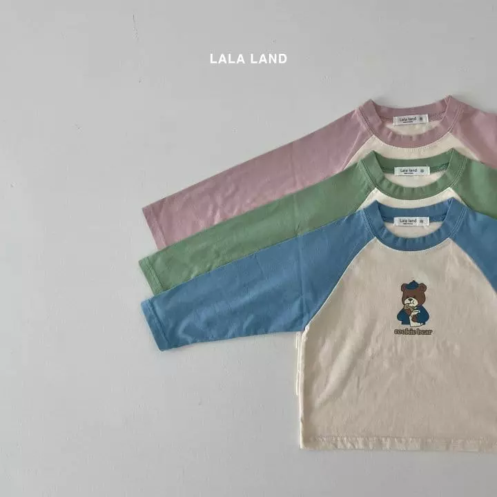Lalaland - Korean Children Fashion - #discoveringself - Cookie Bear Raglan Tee
