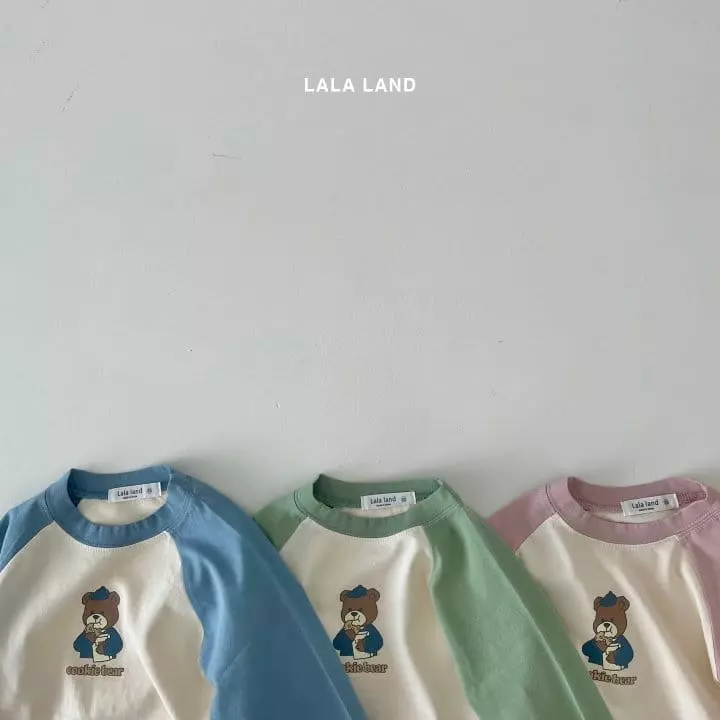 Lalaland - Korean Children Fashion - #fashionkids - Cookie Bear Raglan Tee - 2