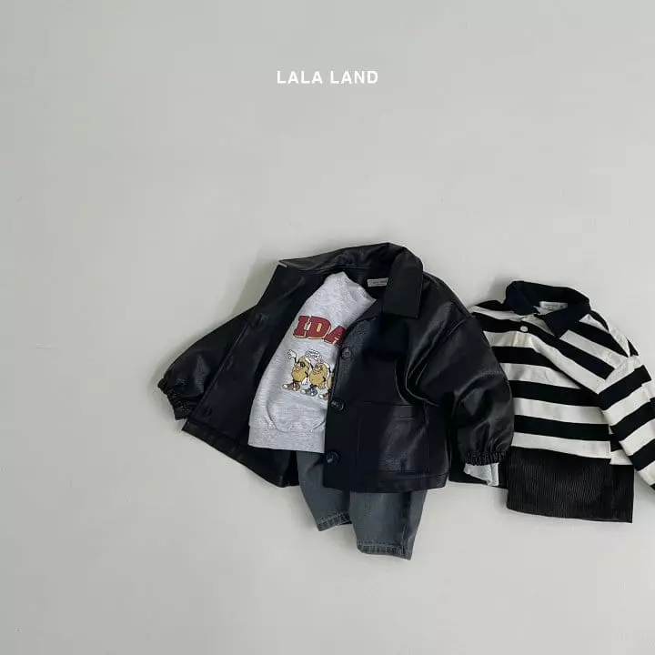 Lalaland - Korean Children Fashion - #kidsshorts - Leather Jacket - 6