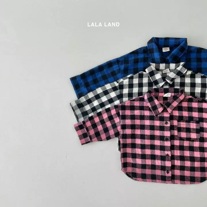 Lalaland - Korean Children Fashion - #fashionkids - Panda Check Shirt - 4