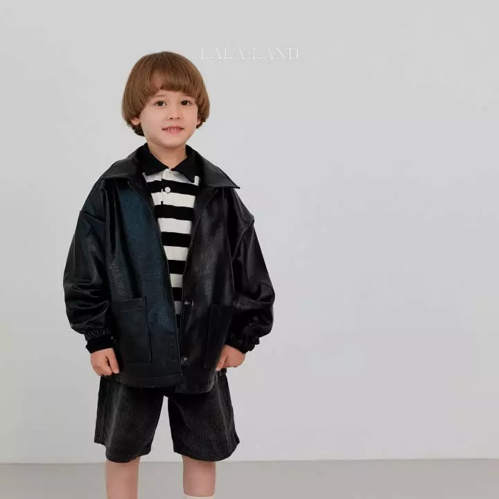 Lalaland - Korean Children Fashion - #kidzfashiontrend - Leather Jacket - 8