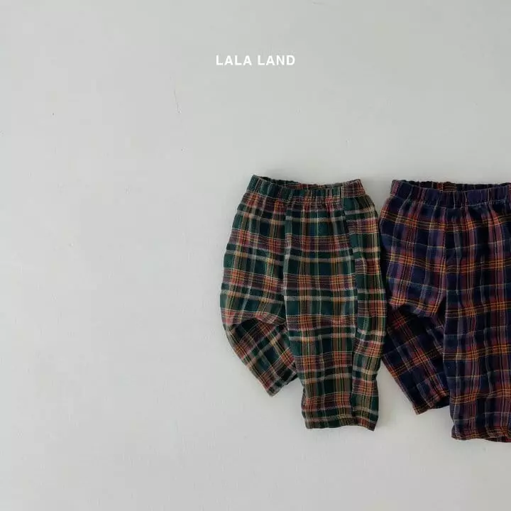 Lalaland - Korean Children Fashion - #kidzfashiontrend - Nell Check Pants - 2