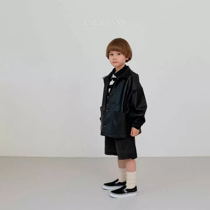 Lalaland - Korean Children Fashion - #littlefashionista - Leather Jacket - 10