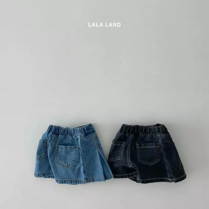 Lalaland - Korean Children Fashion - #littlefashionista - Denim Skirt Pants - 3