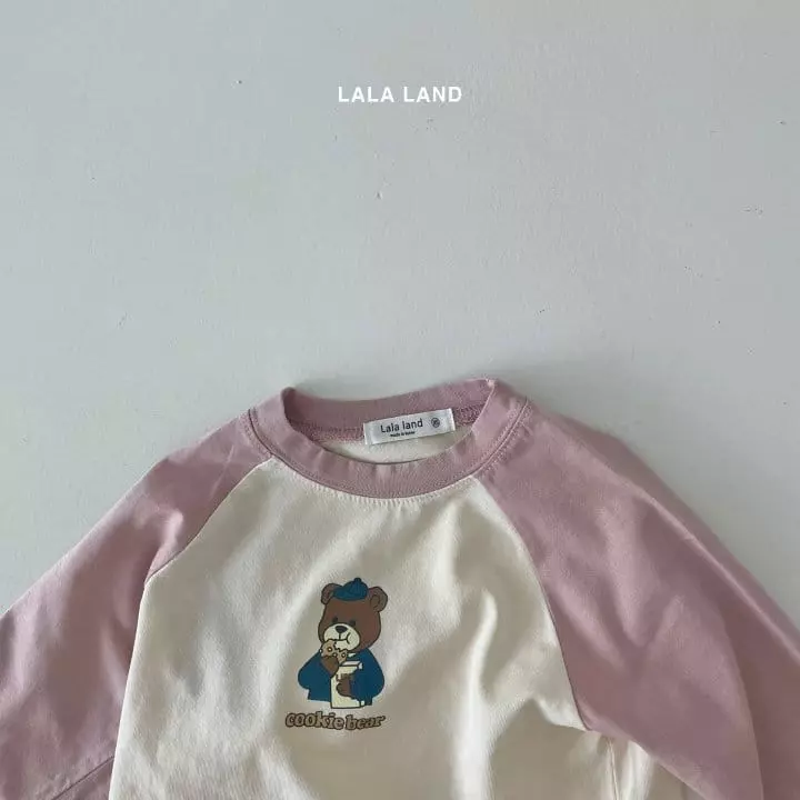 Lalaland - Korean Children Fashion - #littlefashionista - Cookie Bear Raglan Tee - 7