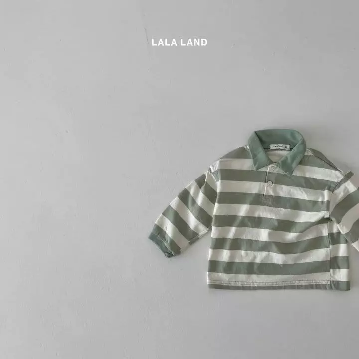 Lalaland - Korean Children Fashion - #littlefashionista - Rugby Collar Tee - 5