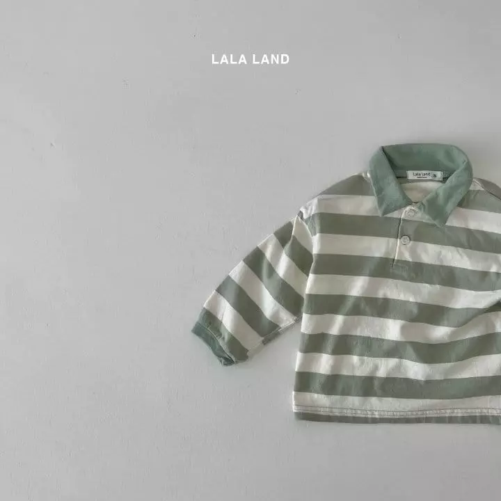 Lalaland - Korean Children Fashion - #magicofchildhood - Rugby Collar Tee - 6