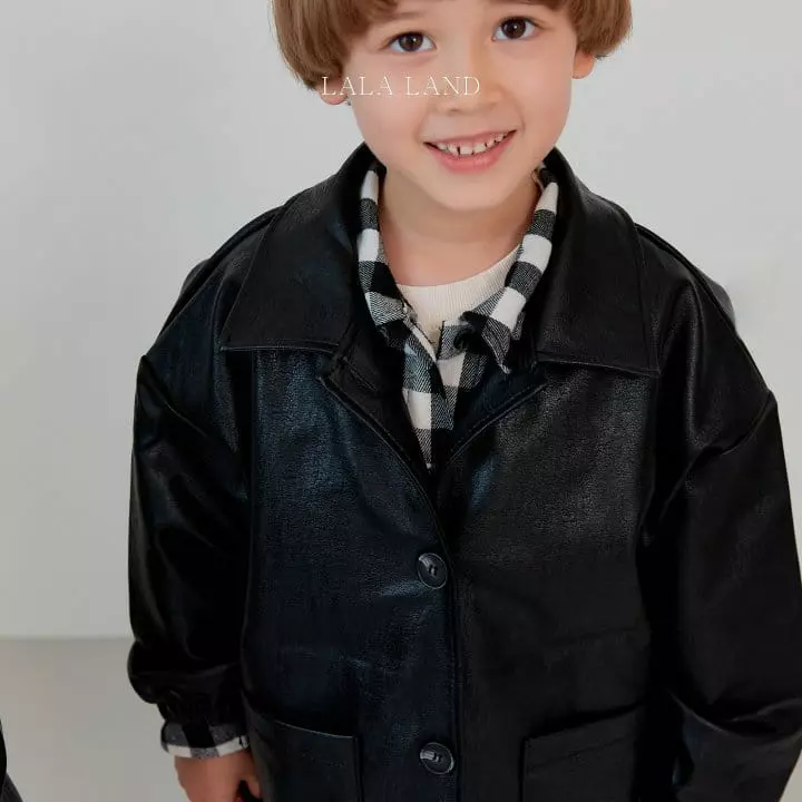 Lalaland - Korean Children Fashion - #minifashionista - Leather Jacket - 12