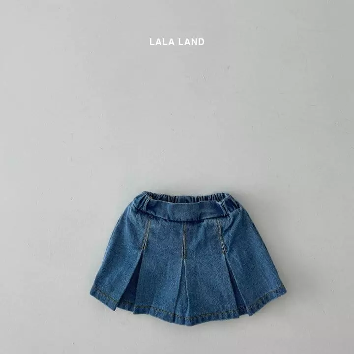 Lalaland - Korean Children Fashion - #minifashionista - Denim Skirt Pants - 5