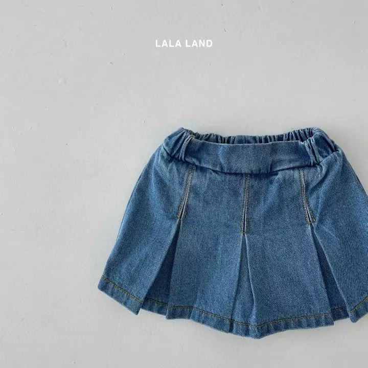 Lalaland - Korean Children Fashion - #prettylittlegirls - Denim Skirt Pants - 6