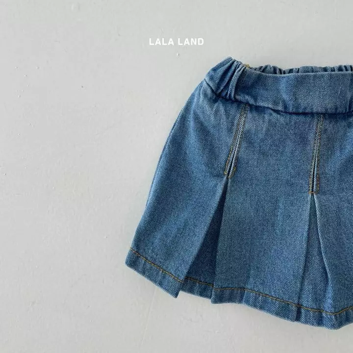Lalaland - Korean Children Fashion - #todddlerfashion - Denim Skirt Pants - 7
