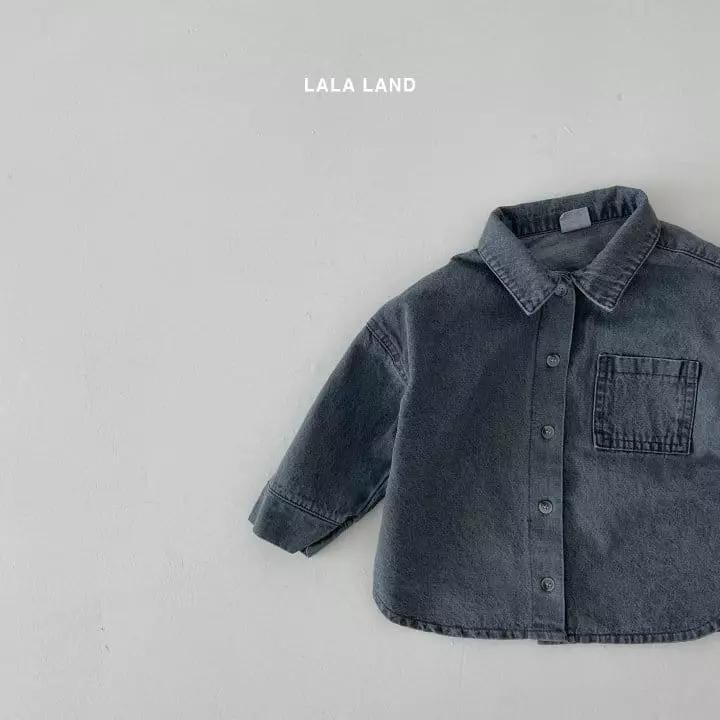 Lalaland - Korean Children Fashion - #toddlerclothing - Lala Denim Shirt - 12