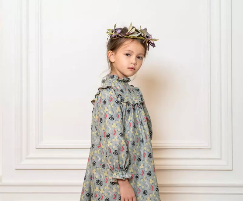 Le Bev - Korean Children Fashion - #childofig - Flower Corduroy One-piece - 11