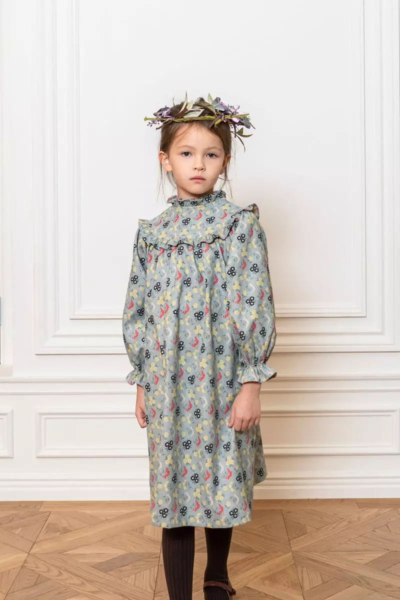 Le Bev - Korean Children Fashion - #childrensboutique - Flower Corduroy One-piece - 12