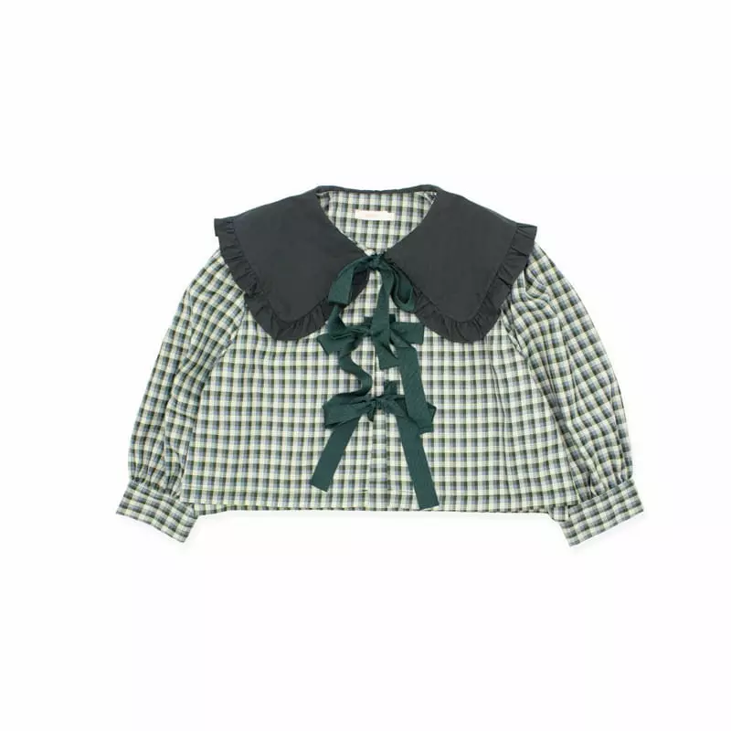 Le Bev - Korean Children Fashion - #designkidswear - Check Ribbon Jacket
