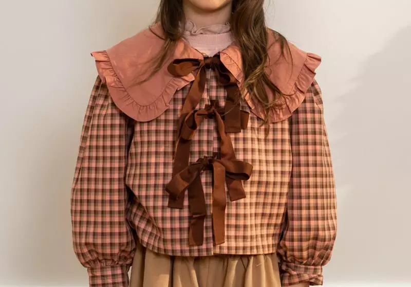 Le Bev - Korean Children Fashion - #discoveringself - Check Ribbon Jacket - 2