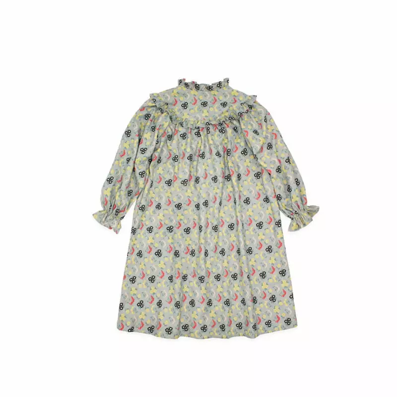 Le Bev - Korean Children Fashion - #fashionkids - Flower Corduroy One-piece