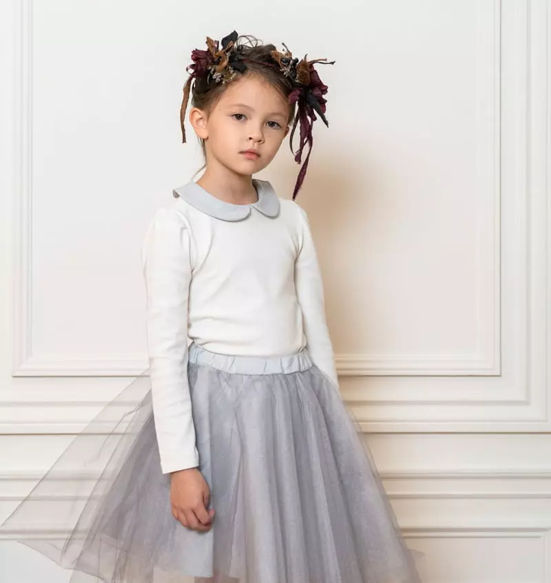 Le Bev - Korean Children Fashion - #kidsshorts - Lilly Collar Tee - 3