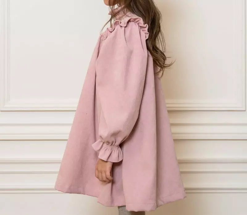 Le Bev - Korean Children Fashion - #kidsshorts - Gold Smocked One-piece