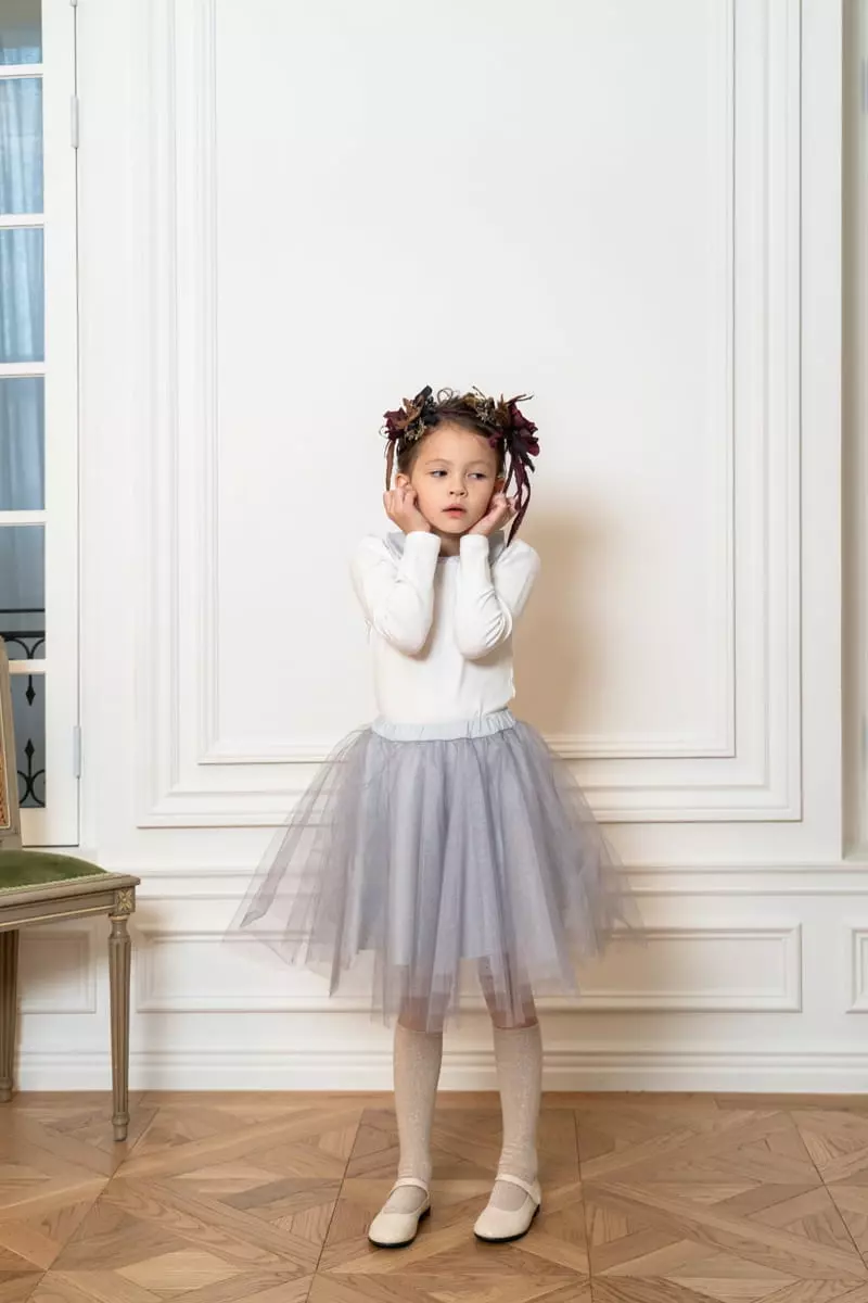 Le Bev - Korean Children Fashion - #kidsshorts - Lilly Collar Tee - 4