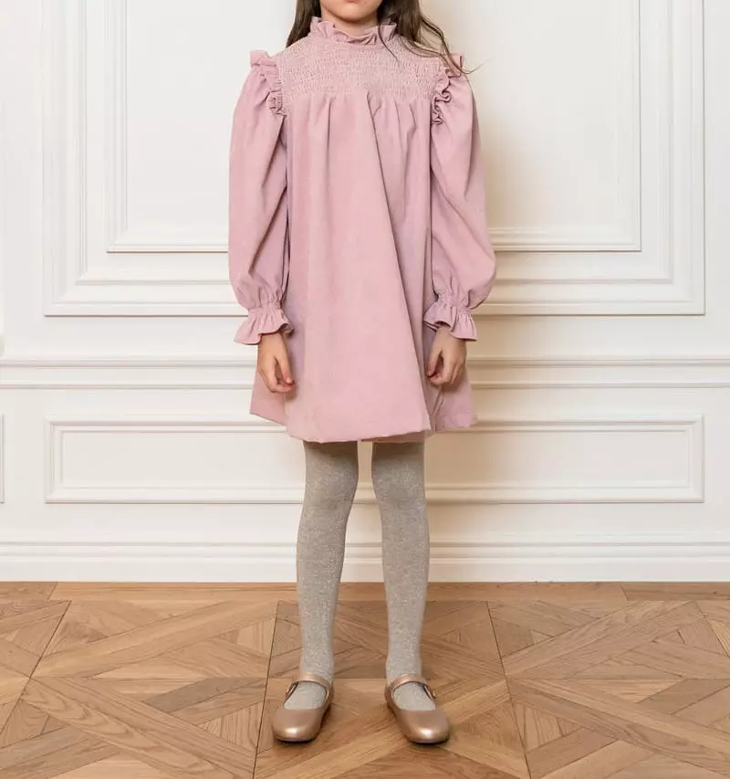 Le Bev - Korean Children Fashion - #kidzfashiontrend - Gold Smocked One-piece - 3